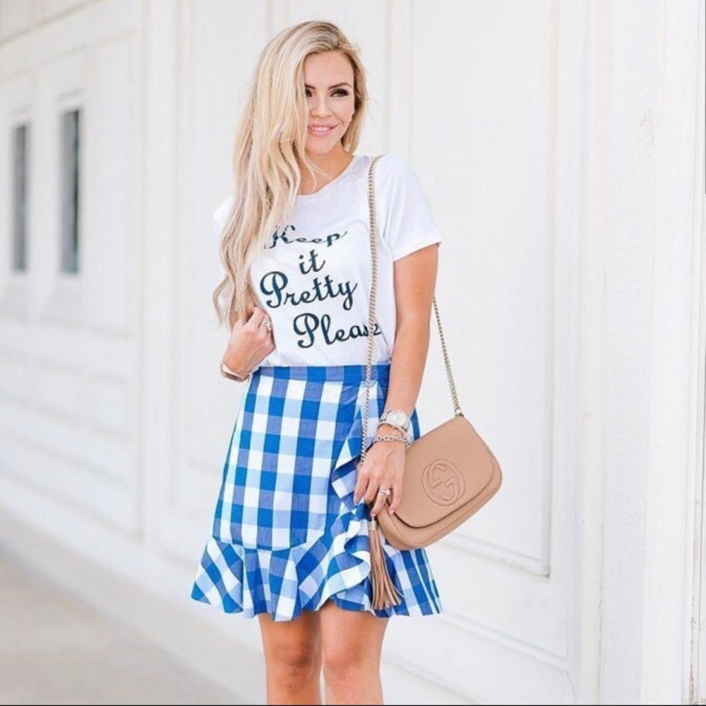 Draper James Blue Parton Skirt